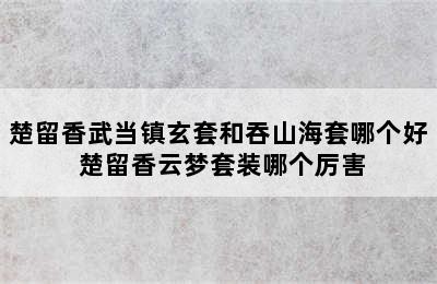 楚留香武当镇玄套和吞山海套哪个好 楚留香云梦套装哪个厉害